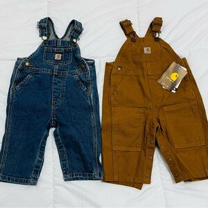Carhartt Overall Set, Brown khaki, Denim, Infant Boys', 6month